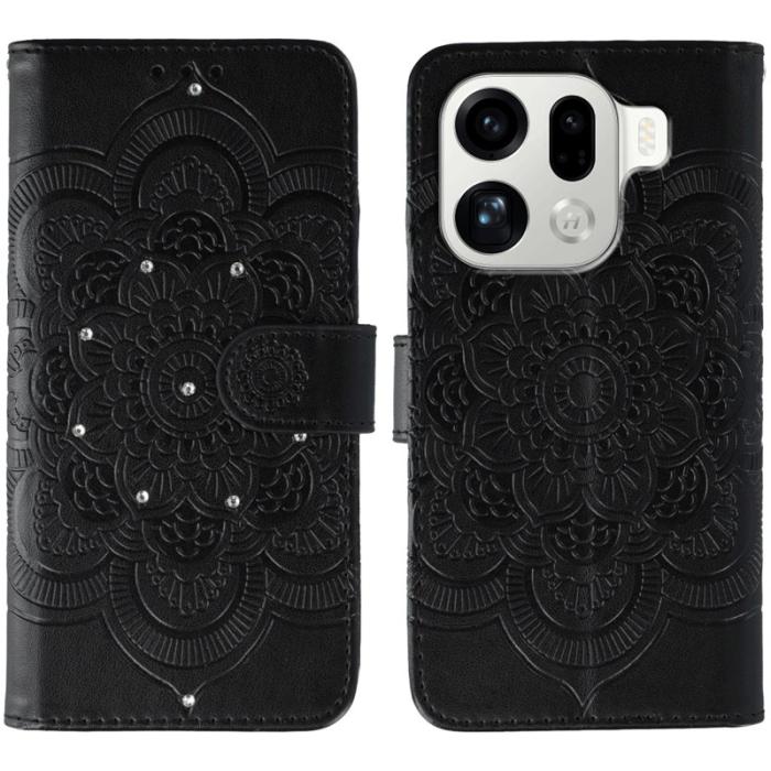 OEM - Oppo Find X9 Pro 5G Fodral PU Läder Mandala Mönster - Svart