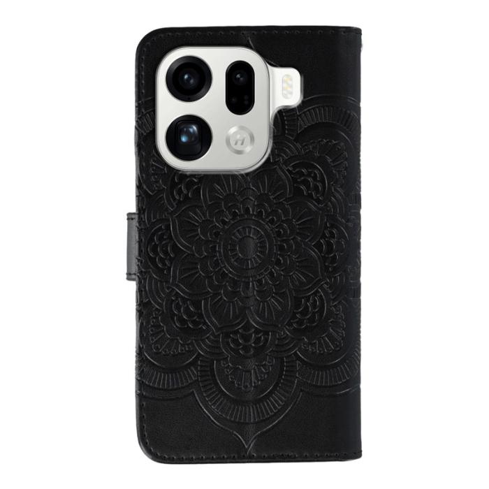 OEM - Oppo Find X9 Pro 5G Fodral PU Läder Mandala Mönster - Svart