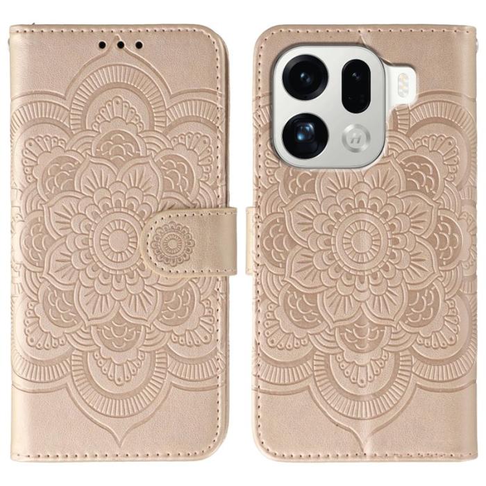 OEM - Oppo Find X9 Pro 5G Fodral PU Läder Mandala - Roséguld