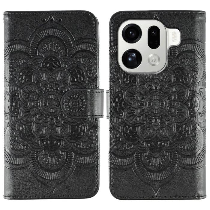 OEM - Oppo Find X9 Pro 5G Fodral PU Läder Mandala - Svart