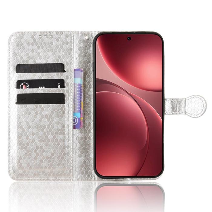 OEM - Oppo Find X9 Pro 5G Fodral PU Läder Med Handledsrem - Silver