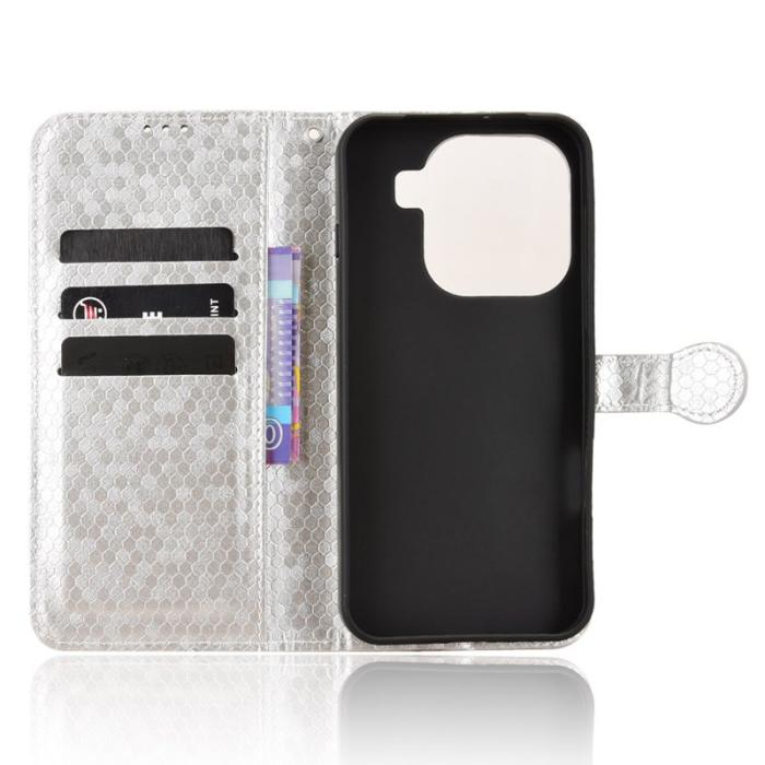 OEM - Oppo Find X9 Pro 5G Fodral PU Läder Med Handledsrem - Silver