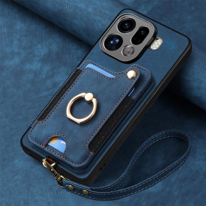 OEM - Oppo Find X9 Pro 5G Fodral PU Läder RFID Skydd - Blå