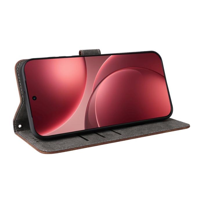 OEM - Oppo Find X9 Pro 5G Fodral PU Läder RFID Skydd - Brun