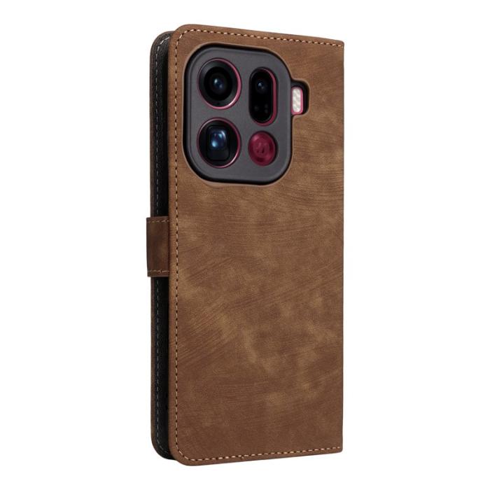 OEM - Oppo Find X9 Pro 5G Fodral PU Läder RFID Skydd - Brun