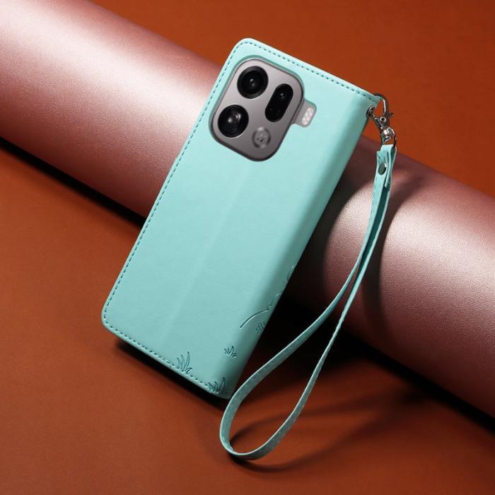 OEM - Oppo Find X9 Pro 5G Fodral PU Läder RFID Skydd - Grön