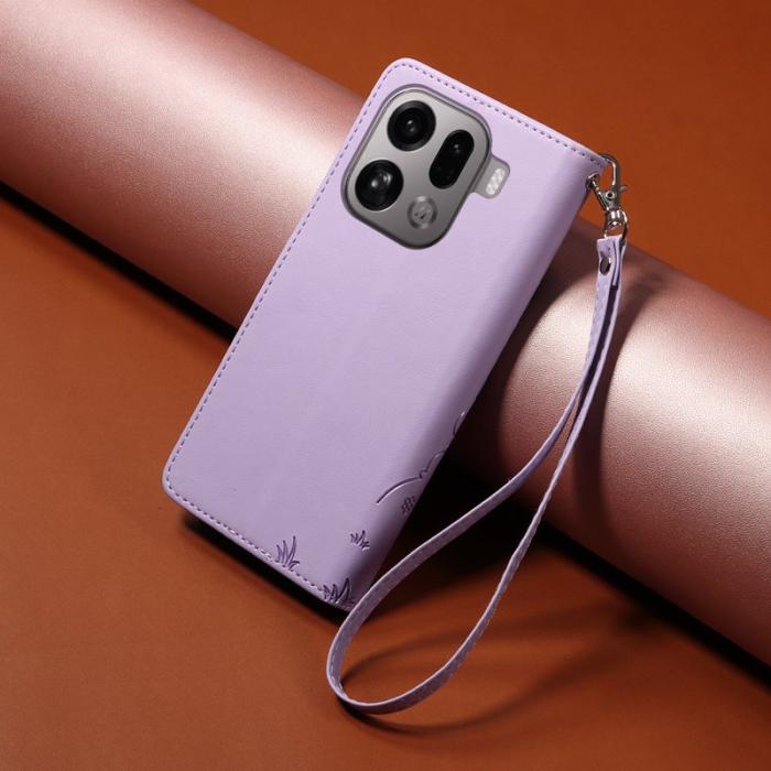 OEM - Oppo Find X9 Pro 5G Fodral PU Läder RFID Skydd - Lila