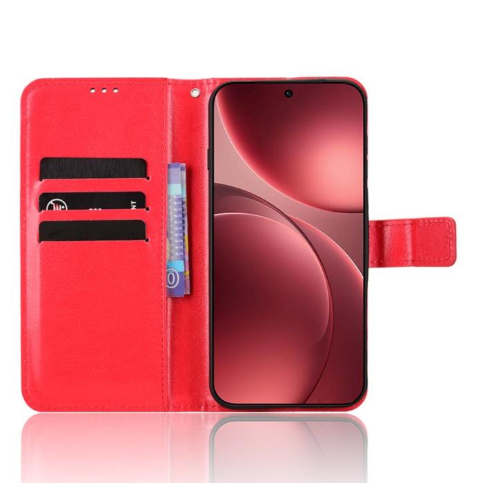 OEM - Oppo Find X9 Pro 5G Fodral PU Läder - Röd