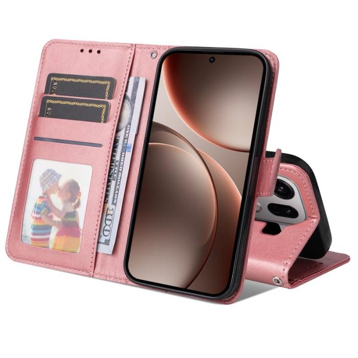 OEM - Oppo Find X9 Pro 5G Fodral PU Läder - Rosa