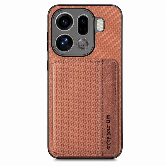 OEM - Oppo Find X9 Pro 5G Fodral RFID Skydd Äkta Läder - Brun