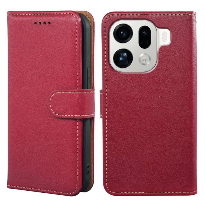 OEM - Oppo Find X9 Pro 5G Fodral RFID Skydd Konstläder - Röd