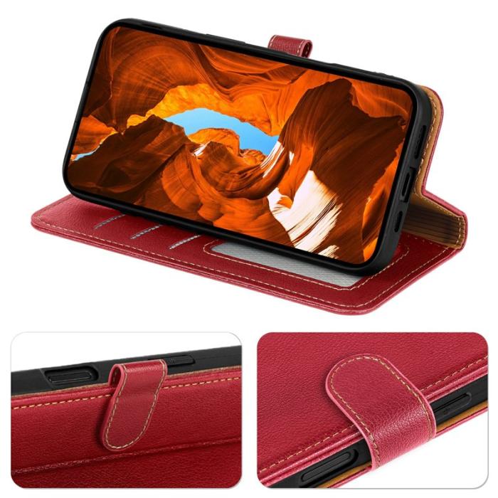 OEM - Oppo Find X9 Pro 5G Fodral RFID Skydd Konstläder - Röd