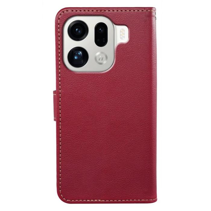 OEM - Oppo Find X9 Pro 5G Fodral RFID Skydd Konstläder - Röd