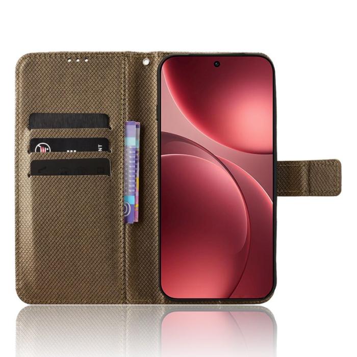 OEM - Oppo Find X9 Pro 5G Fodral Textur Äkta Läder - Brun