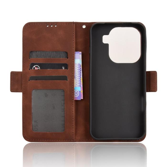 OEM - Oppo Find X9 Pro 5G Kortfack Fodral Äkta Läder - Brun