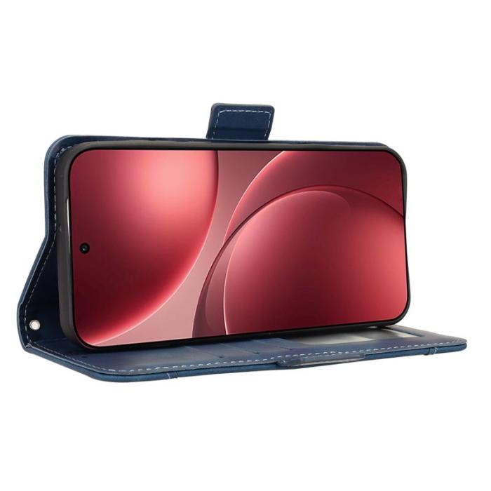 OEM - Oppo Find X9 Pro 5G Kortfack Fodral Kortplatser Äkta Läder - Blå