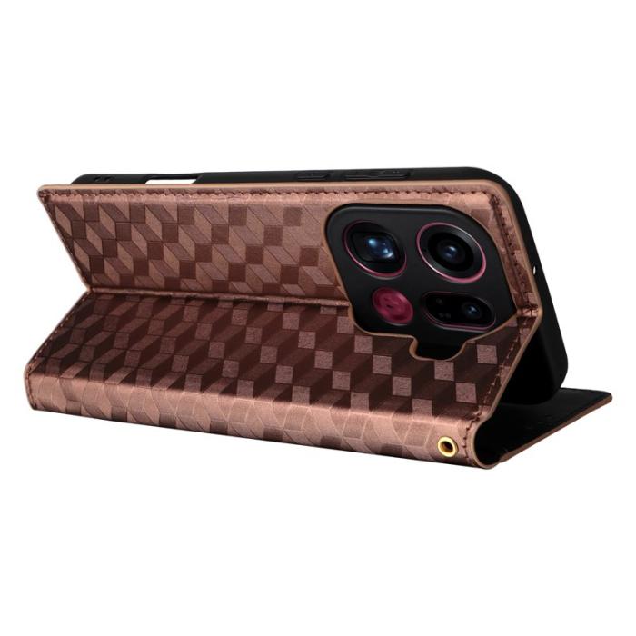 OEM - Oppo Find X9 Pro 5G Kortfack Fodral PU Läder - Brun