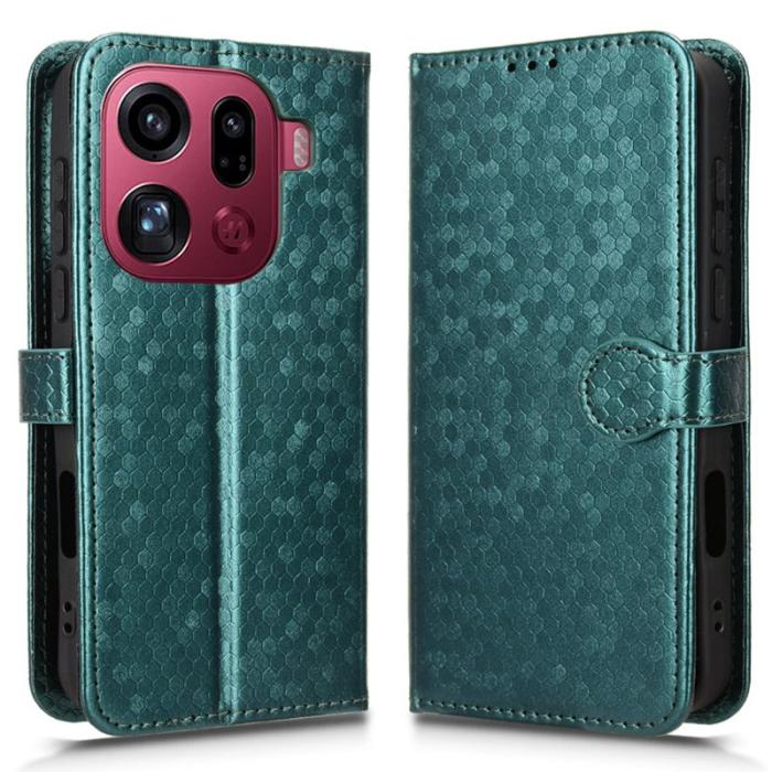 OEM - Oppo Find X9 Pro 5G Kortfack Fodral PU Läder - Grön