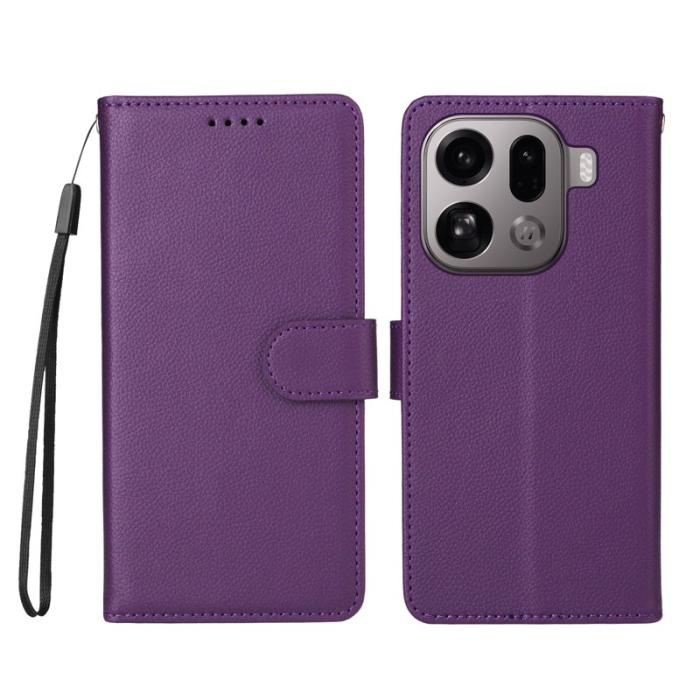 OEM - Oppo Find X9 Pro 5G Kortfack Fodral PU Läder - Lila