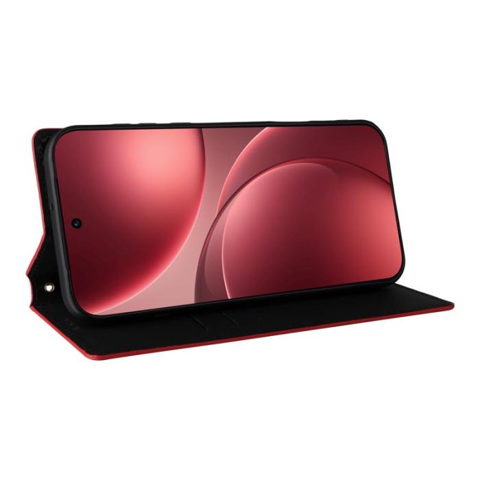 OEM - Oppo Find X9 Pro 5G Kortfack Fodral PU Läder - Röd