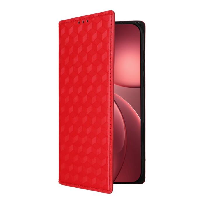 OEM - Oppo Find X9 Pro 5G Kortfack Fodral PU Läder - Röd