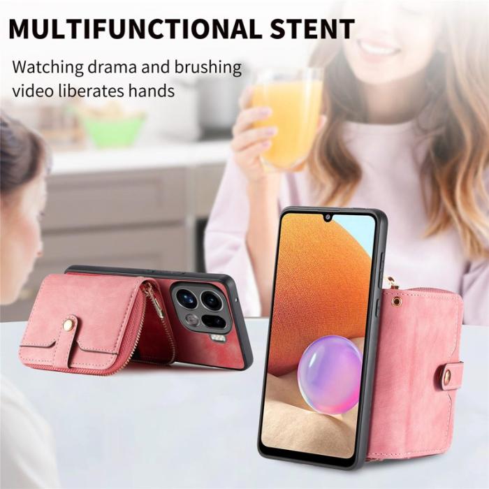 OEM - Oppo Find X9 Pro 5G Kortfack Fodral PU Läder - Rosa