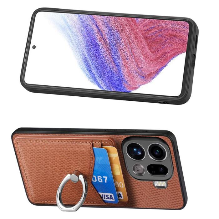 OEM - Oppo Find X9 Pro 5G Ring Fodral PU Läder - Brun