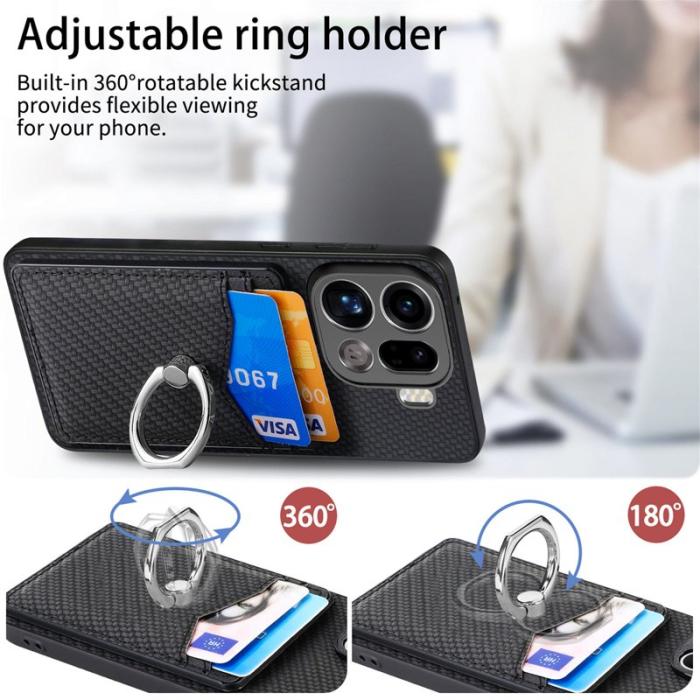 OEM - Oppo Find X9 Pro 5G Ring Fodral PU Läder - Brun