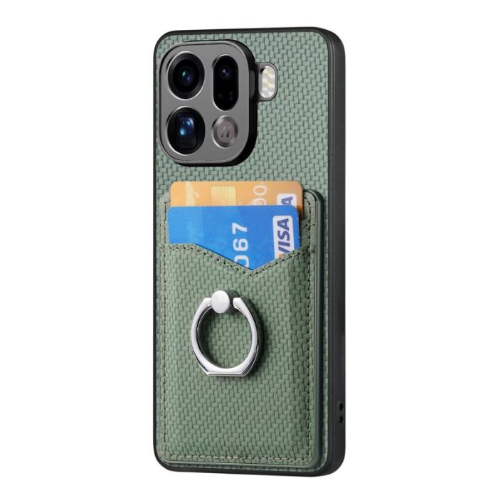 OEM - Oppo Find X9 Pro 5G Ring Fodral PU Läder - Grön