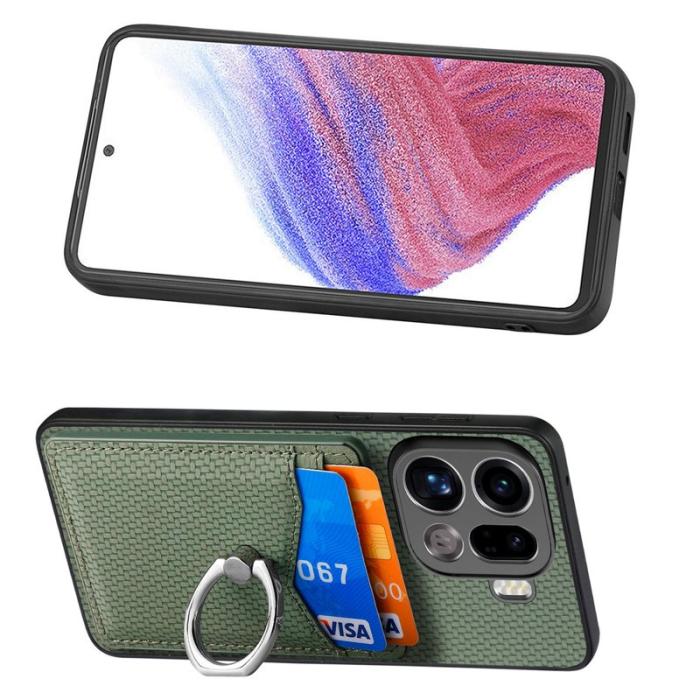 OEM - Oppo Find X9 Pro 5G Ring Fodral PU Läder - Grön