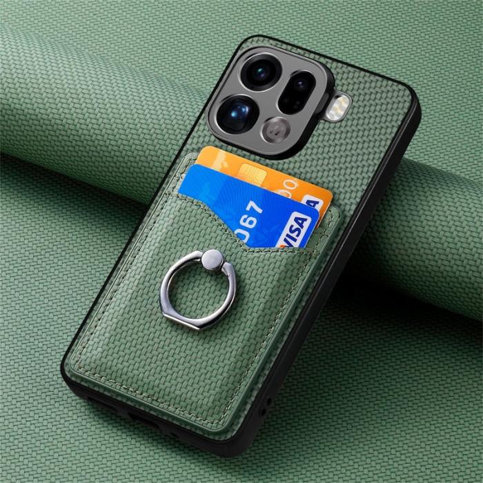 OEM - Oppo Find X9 Pro 5G Ring Fodral PU Läder - Grön