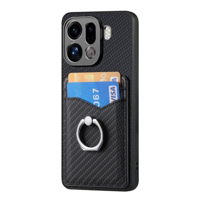 OEM - Oppo Find X9 Pro 5G Ring Skal PU Läder - Svart