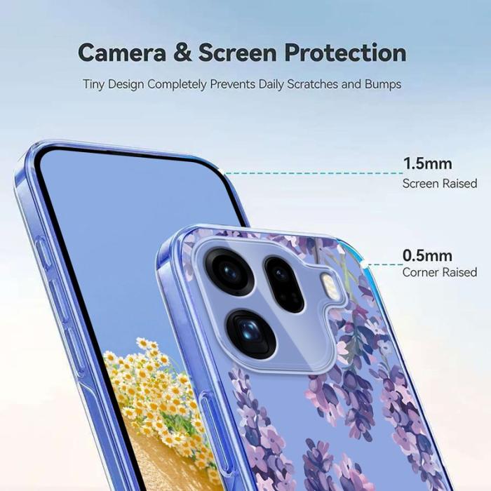 OEM - Oppo Find X9 Pro 5G Skal Plast Blommönster - Wisteria