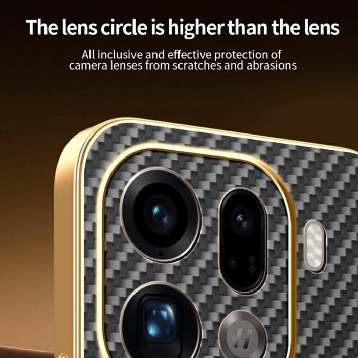 OEM - Oppo Find X9 Pro 5G Skal Plast Kolfiber Texturerad - Svart