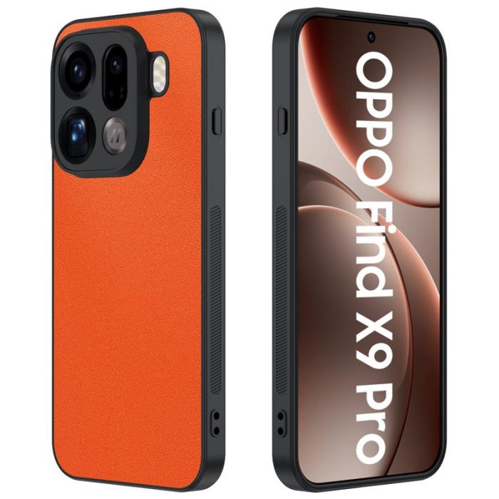 OEM - Oppo Find X9 Pro 5G Skal PU Läder Skydd - Orange