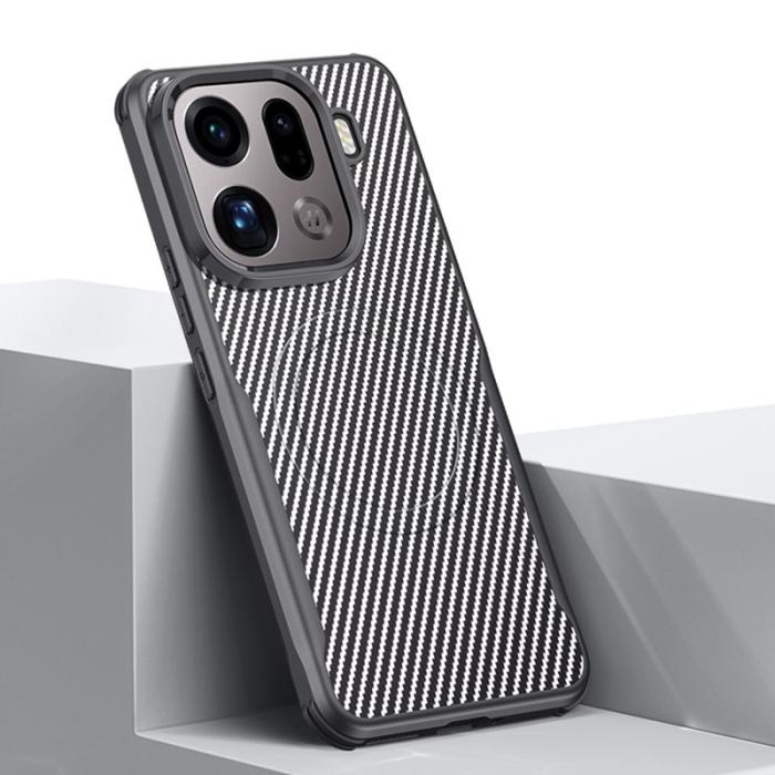 OEM - Oppo Find X9 Pro 5G Skal PU + PC + Silikon Skydd - Grå