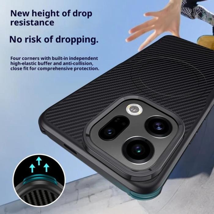 OEM - Oppo Find X9 Pro 5G Skal PU + PC + Silikon Skydd - Grå