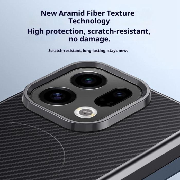 OEM - Oppo Find X9 Pro 5G Skal PU + PC + Silikon Skydd - Grå