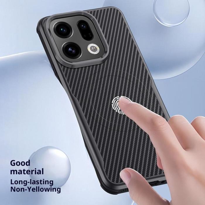 OEM - Oppo Find X9 Pro 5G Skal PU + PC + Silikon Skydd - Grå