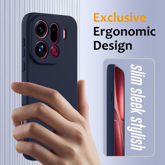 OEM - Oppo Find X9 Pro 5G Skal Silikon Anti-Drop - Mörkblå