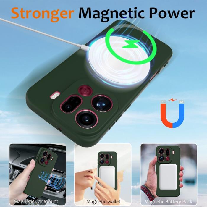 OEM - Oppo Find X9 Pro 5G Skal Silikon Anti-Drop - Mörkgrön