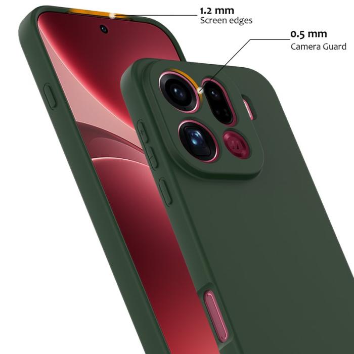 OEM - Oppo Find X9 Pro 5G Skal Silikon Anti-Drop - Mörkgrön