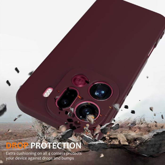 OEM - Oppo Find X9 Pro 5G Skal Silikon Anti-Drop - Vinröd