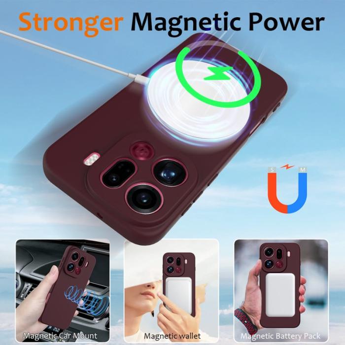 OEM - Oppo Find X9 Pro 5G Skal Silikon Anti-Drop - Vinröd