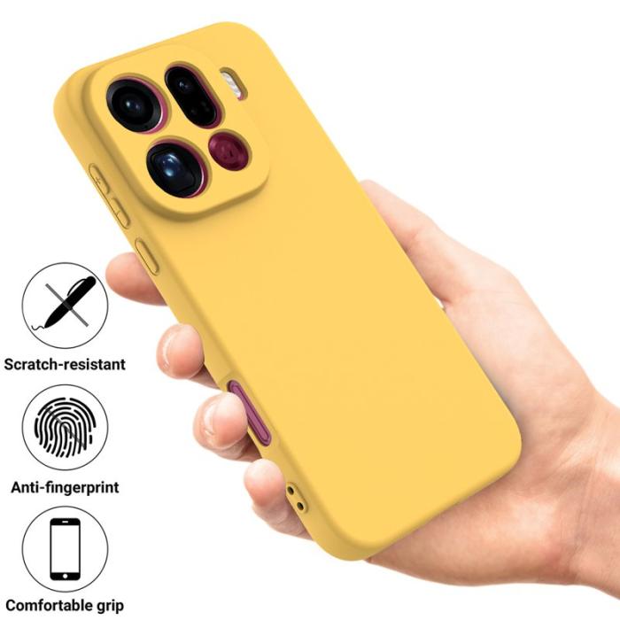 OEM - Oppo Find X9 Pro 5G Skal Silikon med Handrem - Gul