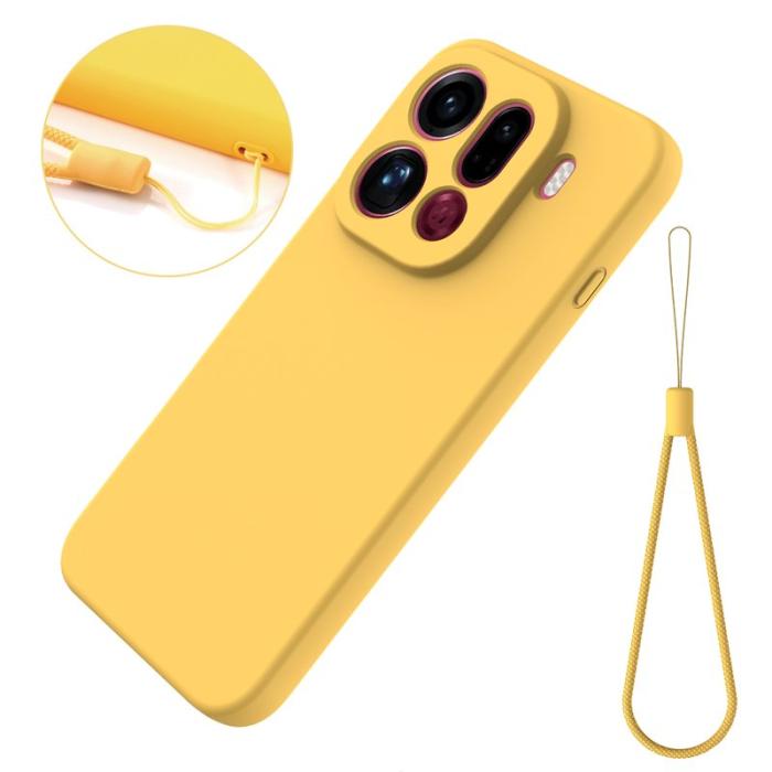 OEM - Oppo Find X9 Pro 5G Skal Silikon med Handrem - Gul