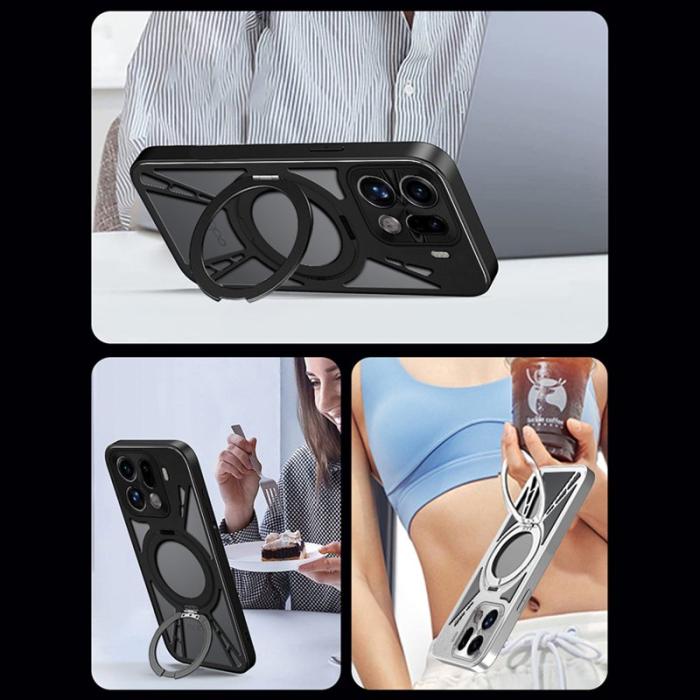 OEM - Oppo Find X9 Pro 5G Skal Silikon + PC + Metall Bumper - Silver