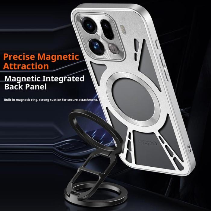 OEM - Oppo Find X9 Pro 5G Skal Silikon + PC + Metallbåge - Svart