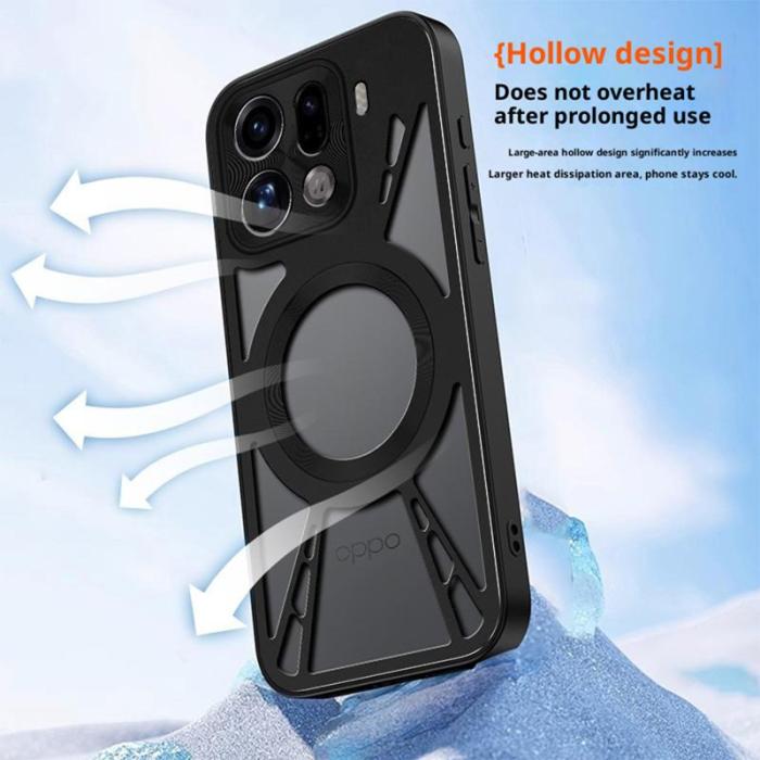 OEM - Oppo Find X9 Pro 5G Skal Silikon + PC + Metallbåge - Svart