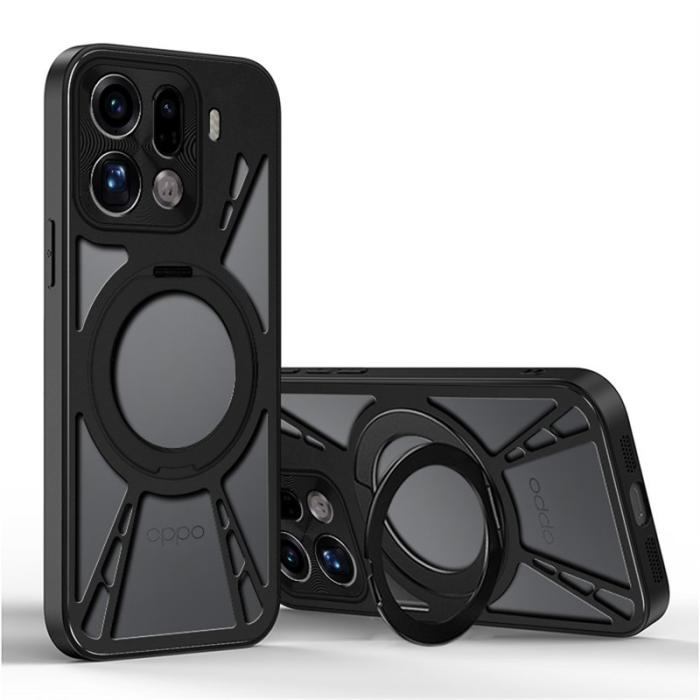 OEM - Oppo Find X9 Pro 5G Skal Silikon + PC + Metallram - Svart